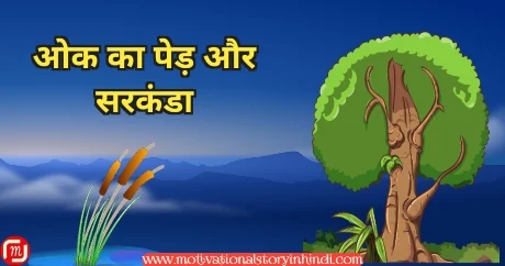 the oak tree and the reeds story in hindi ओक का पेड़ और सरकंडा की कहानी | The Oak Tree And The Reeds Story In Hindi
