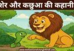 lion and tortoise story in hindi शेर और कछुआ की कहानी | The Lion And The Tortoise Story In Hindi